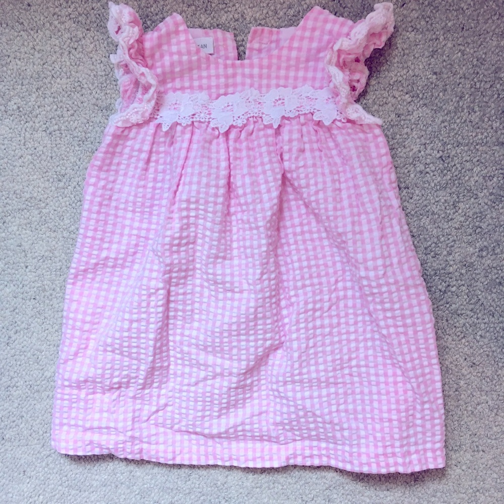 Bonnie Jean: 2T Pink/White Summer Dress